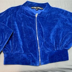 PLAYBOY Blue Velour Jacket